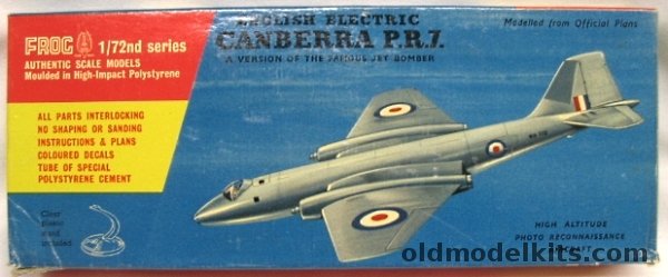 Frog English Electric Canberra P.R.7, 323P plastic model kit